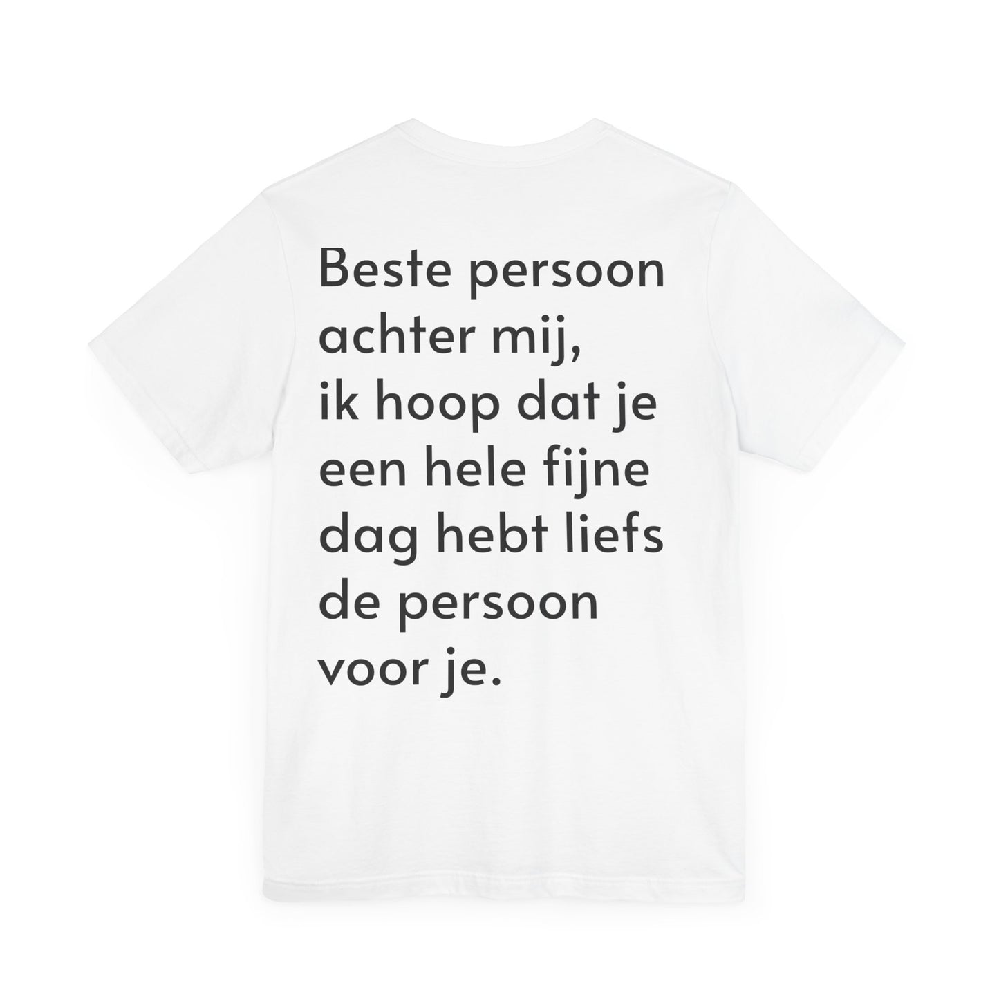 DB t shirt met tekst op de achterkant