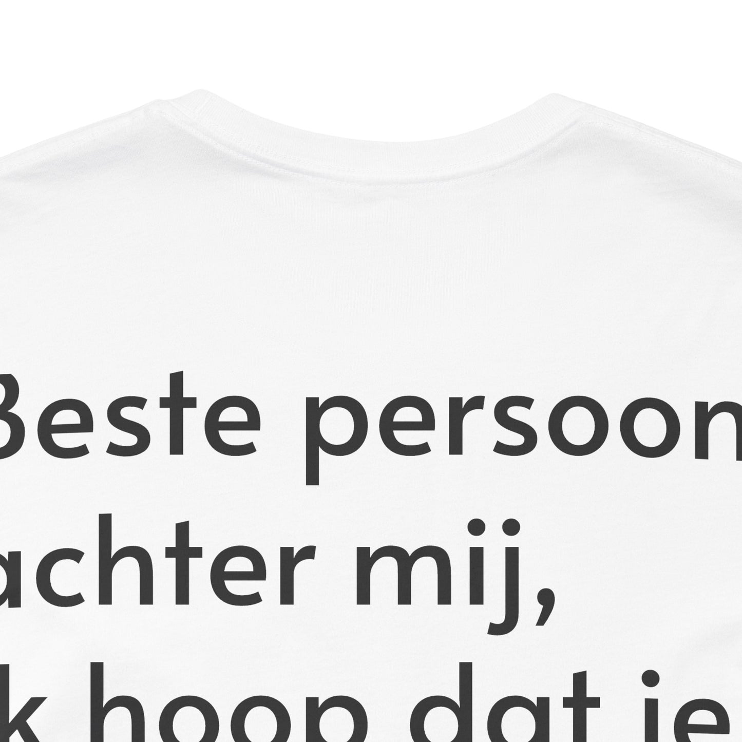 DB t shirt met tekst op de achterkant